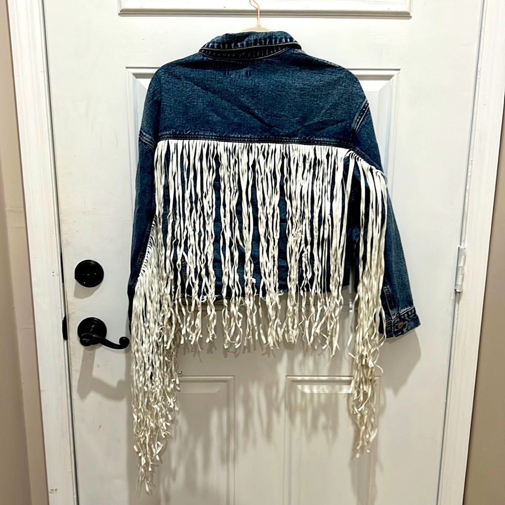 Jean fringe jacket